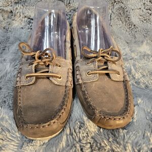 Sebago Brown Leather Moccasin Driving Shoes